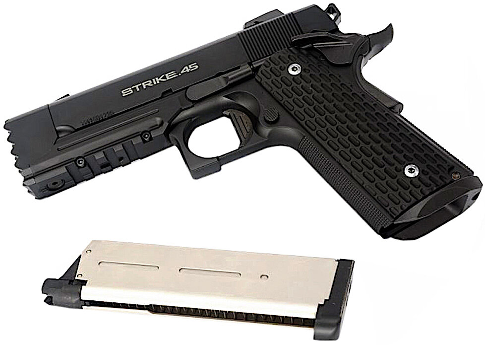 Tokyo Marui Strike Warrior .45 1911 GBB Airsoft Pistol Table Top